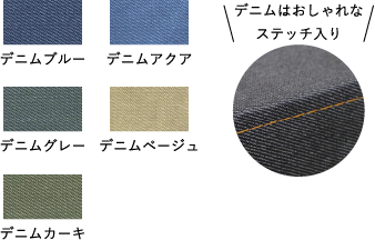 デニムはおしゃれなステッチ入り